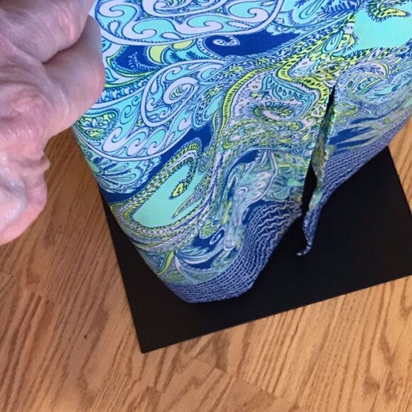 NWOT sleeveless dress in size 6 in paisley design by SANDRA DARREN - Picture 11 of 14